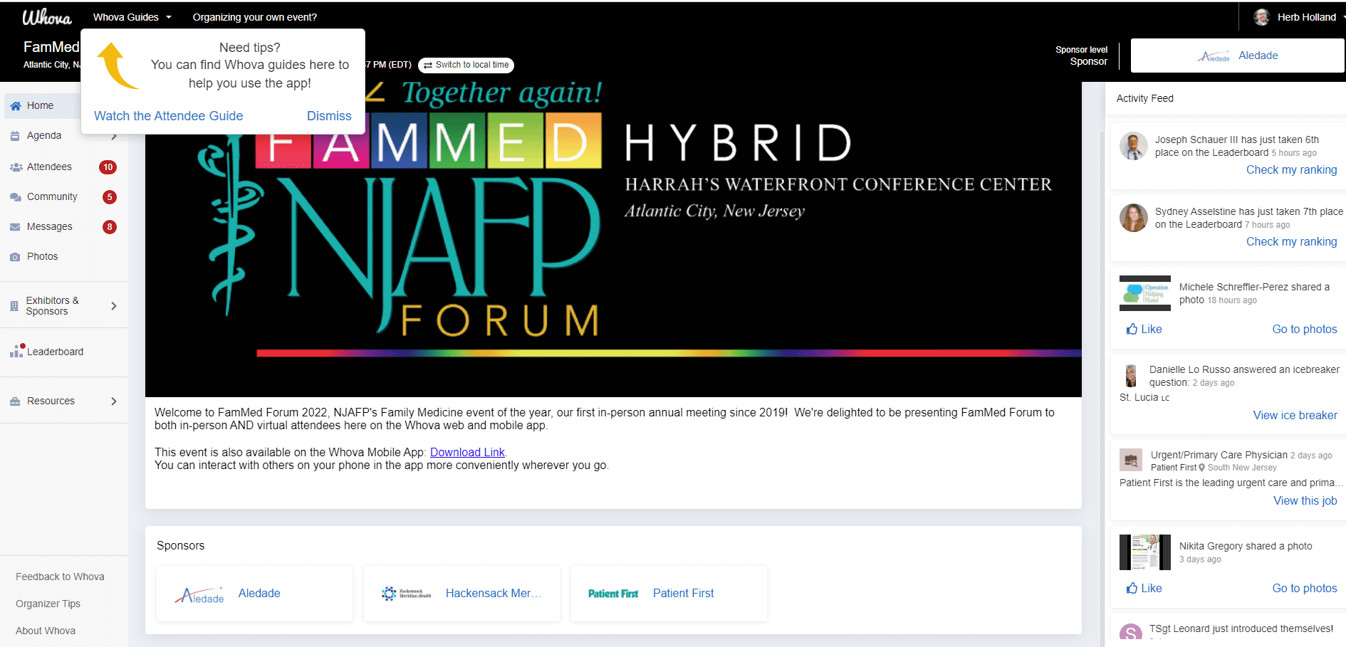 FamMed Forum Web App (laptops/desktop computers)